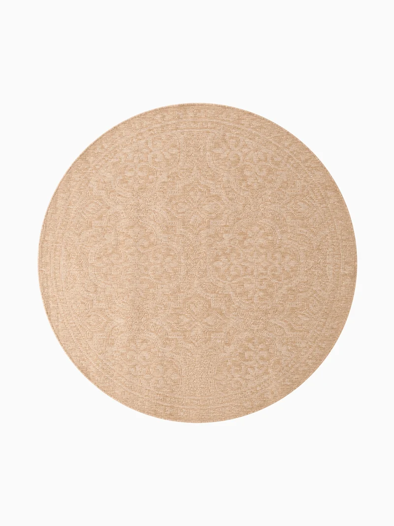 Outdoor Teppich Rosel Beige Rund