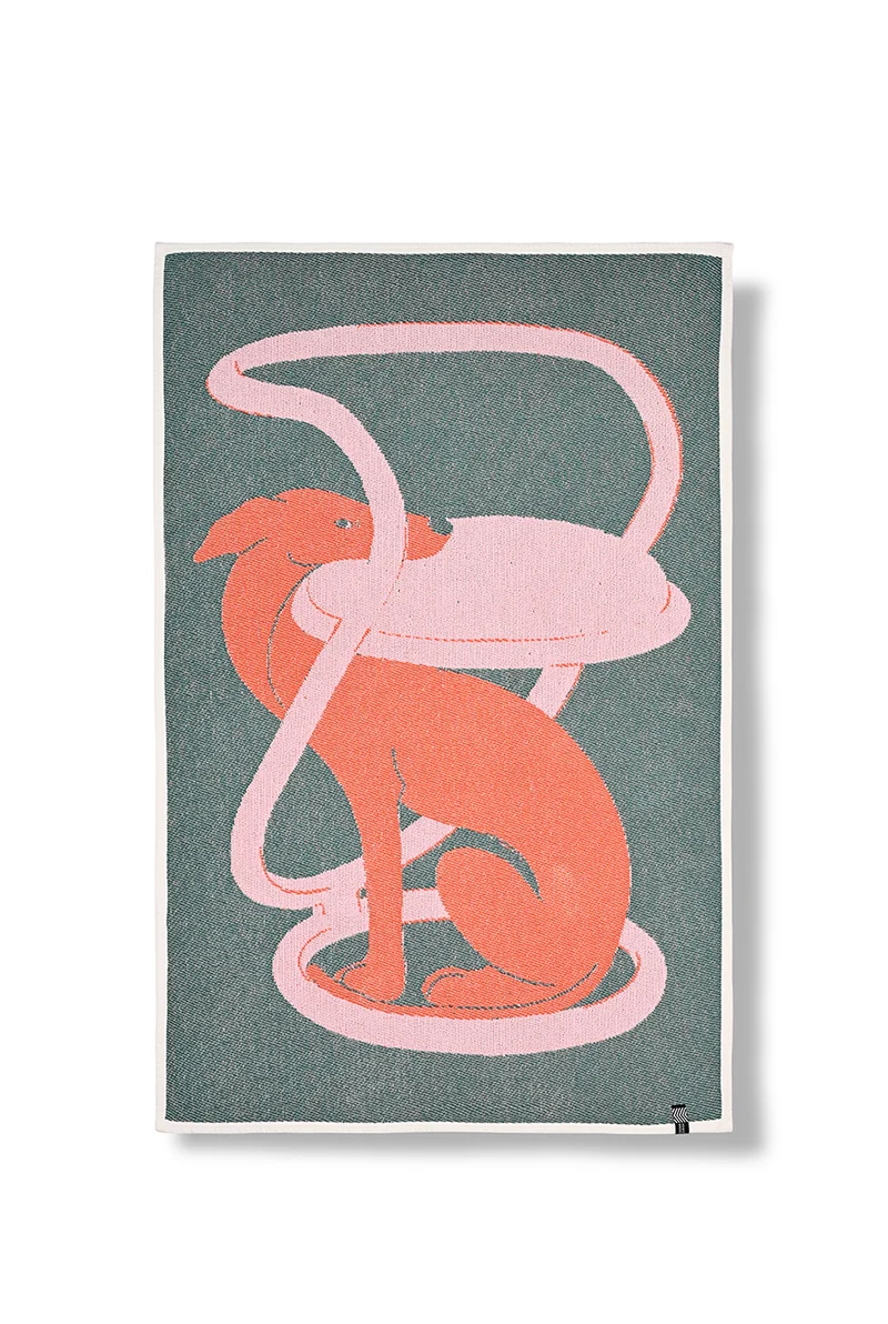 Cotton Beach Towel or Mini Blanket “Hiding” by Zoé Coulon