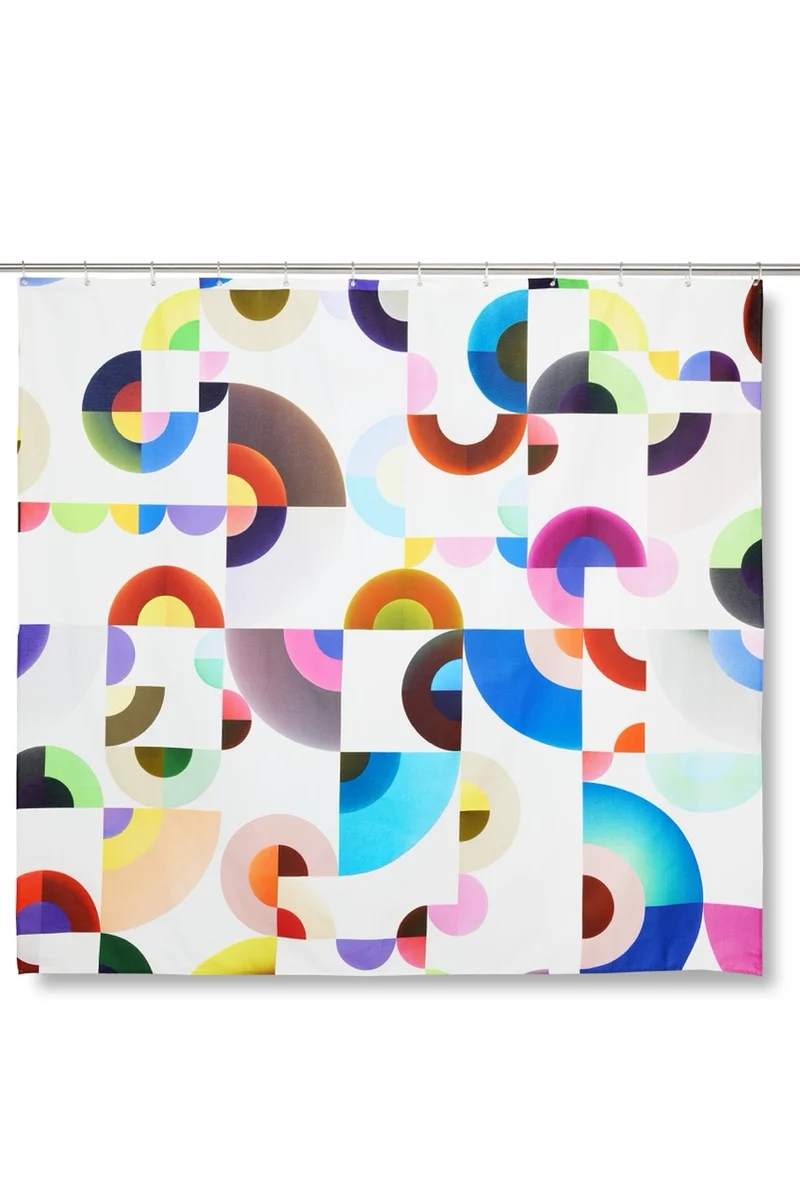 Artist Cotton Shower Curtain "Rondo" by Christoffer Joergensen