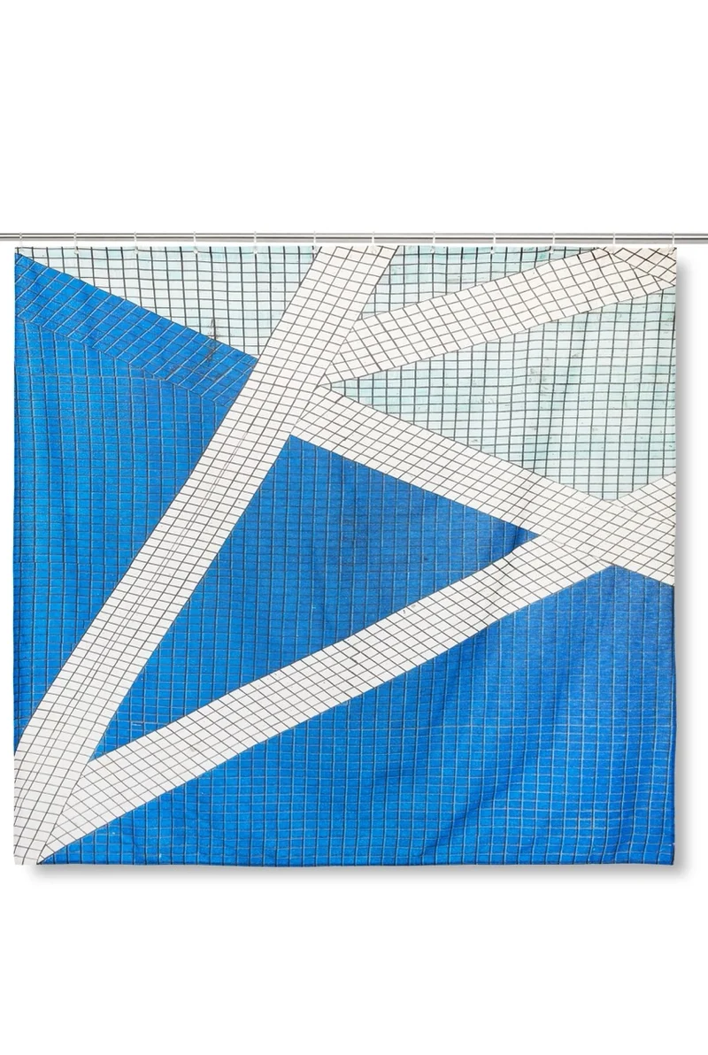 Artist Cotton Shower Curtain "Bathhouse Index" by Michele Rondelli