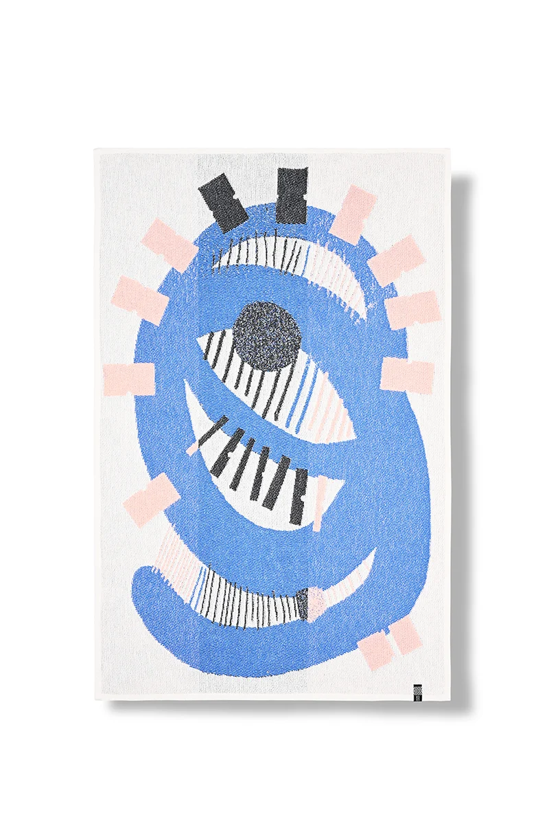 Cotton Beach Towel / Mini Blanket “Pupil” by Alice Louradour