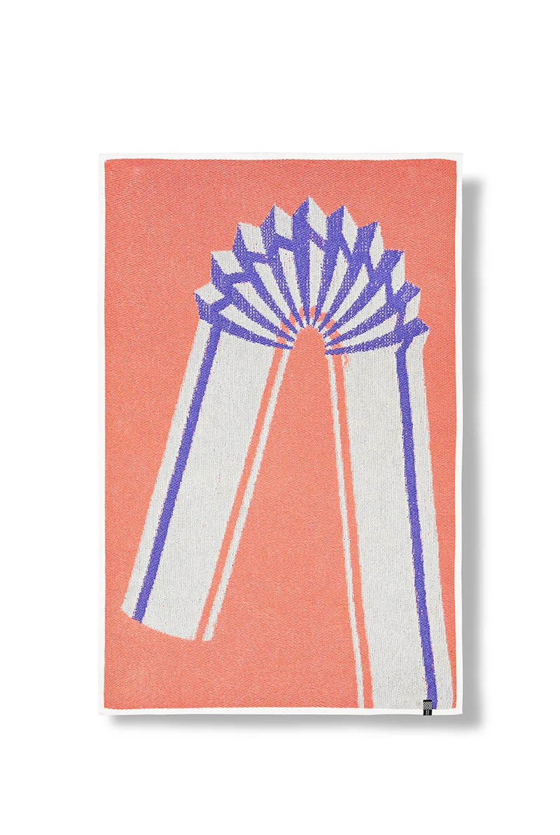Cotton Beach Towel / Mini Blanket “Straw” by Leonie Bos