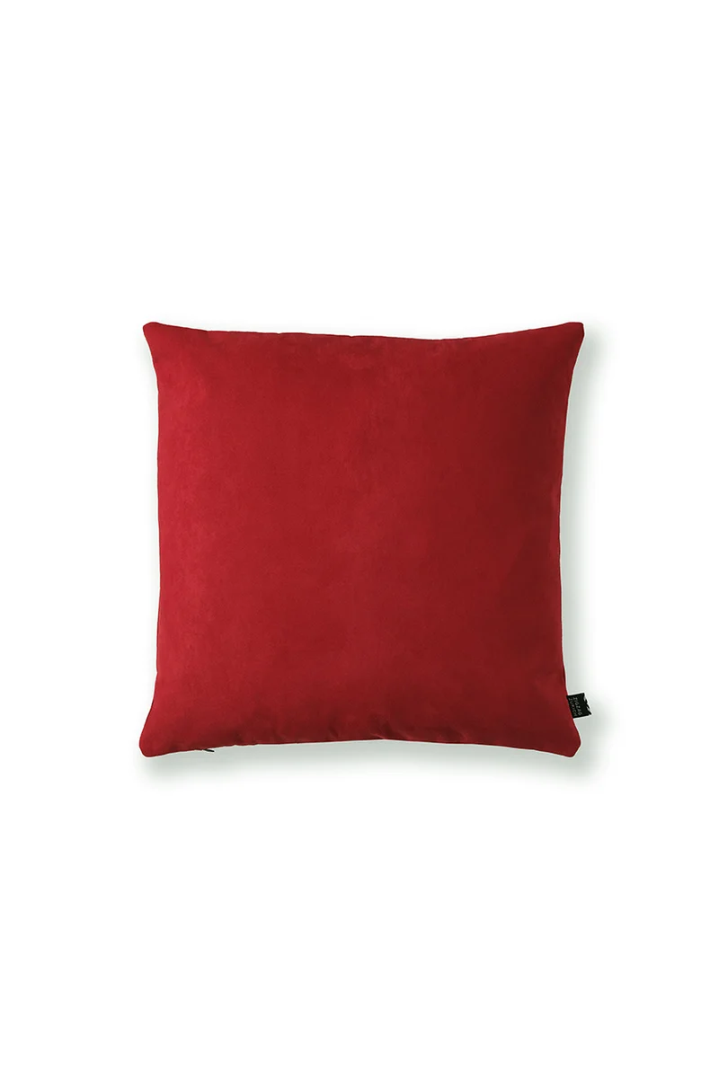 Microsuede Cushion Colour Red