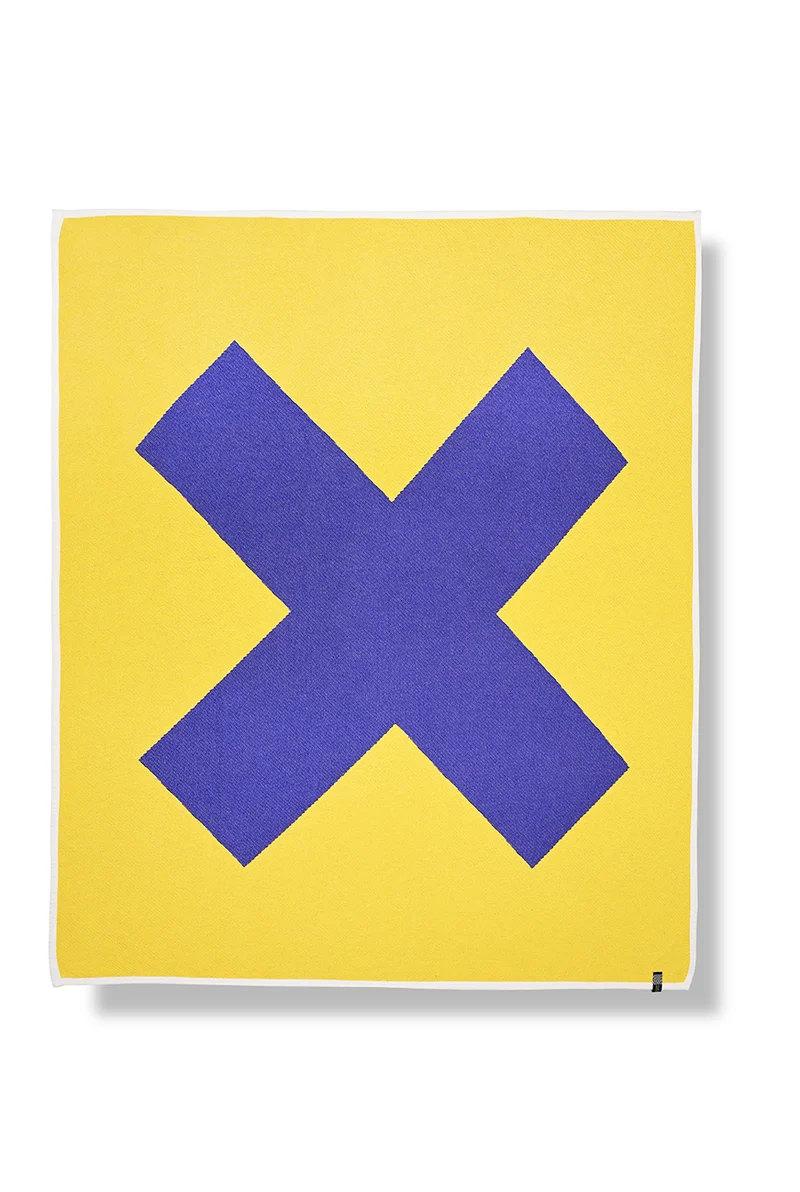 Cotton Blanket "X Marks The Spot " by Michele Rondelli