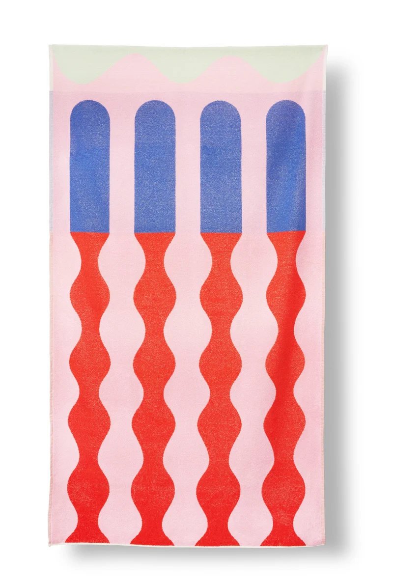 Beach Towel "Santa Monica" by Sophie Probst - XL 100% Cotton