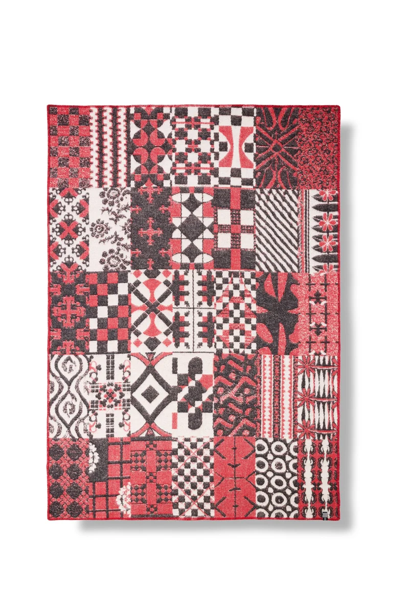 Wool Blanket "Patchwork Drama" by Manutcher Milani