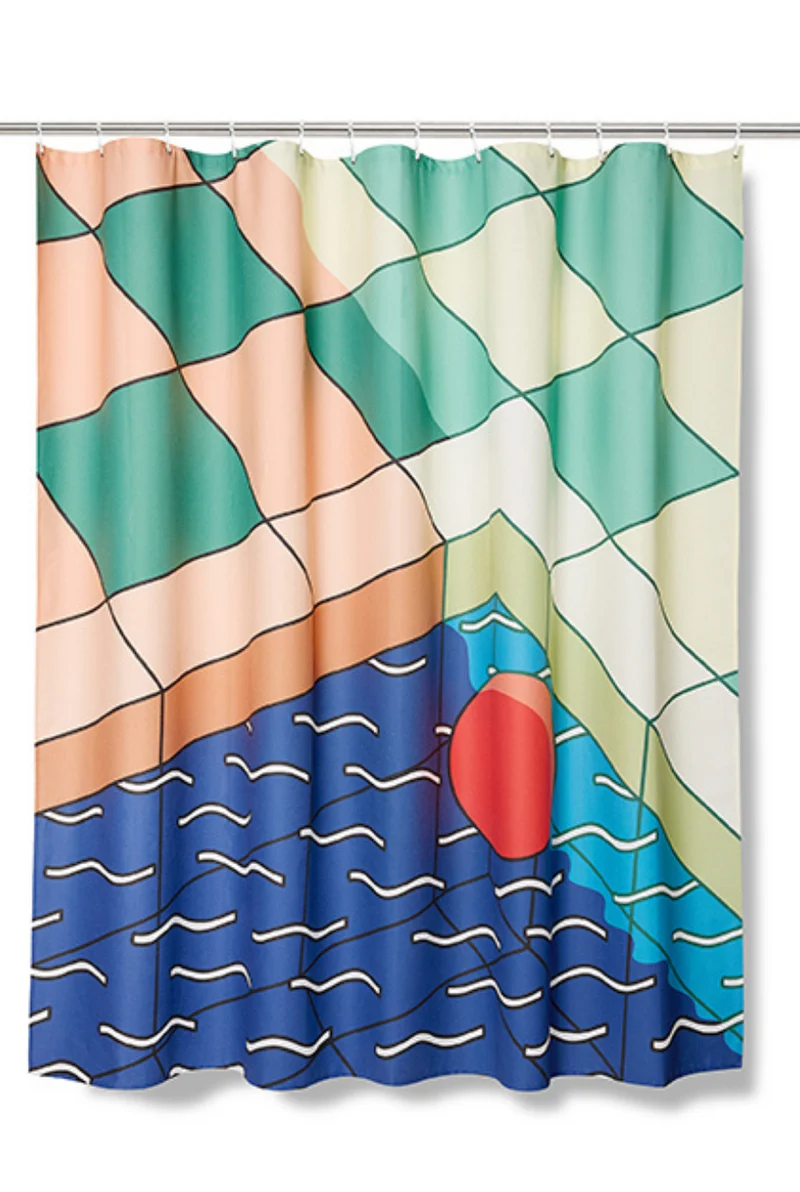 Artist Cotton Shower Curtain "Poola" by George Greaves