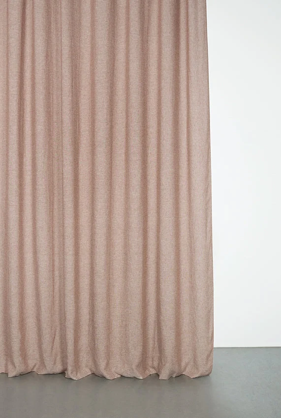 Linen Curtains "Light Melange" in Burgundy Color