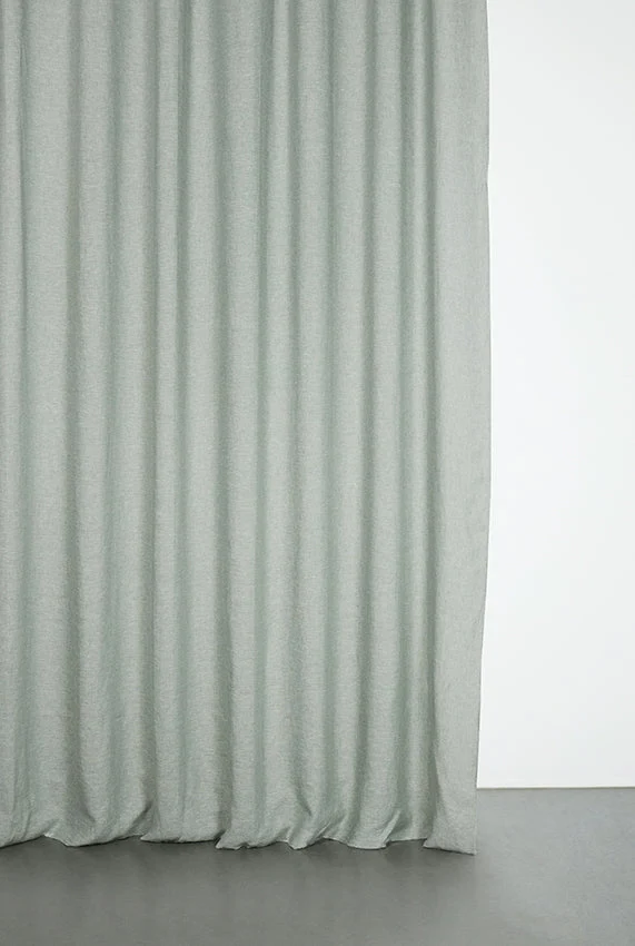 Linen Curtains "Light Melange" in Sky Blue Color