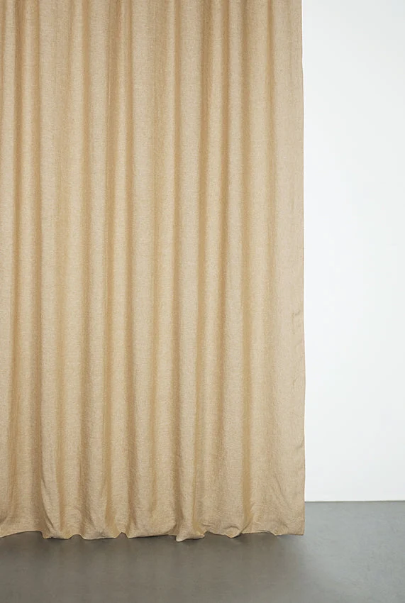 Linen Curtains "Light Melange" in Sand Color