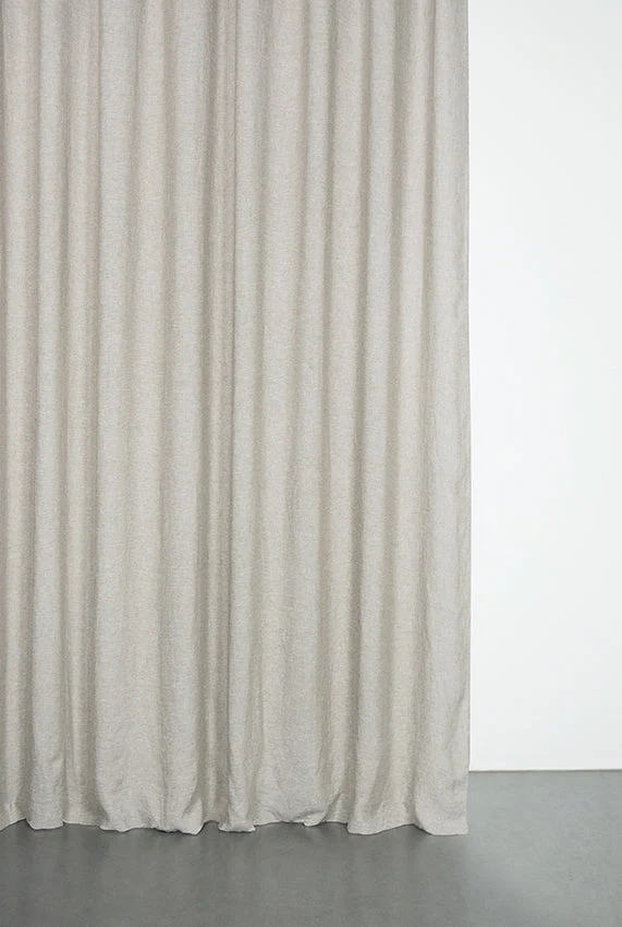 Linen Curtains "Light Melange" in Grey Color