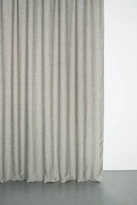 Linen Curtains "Light Melange" in Ash Grey Color