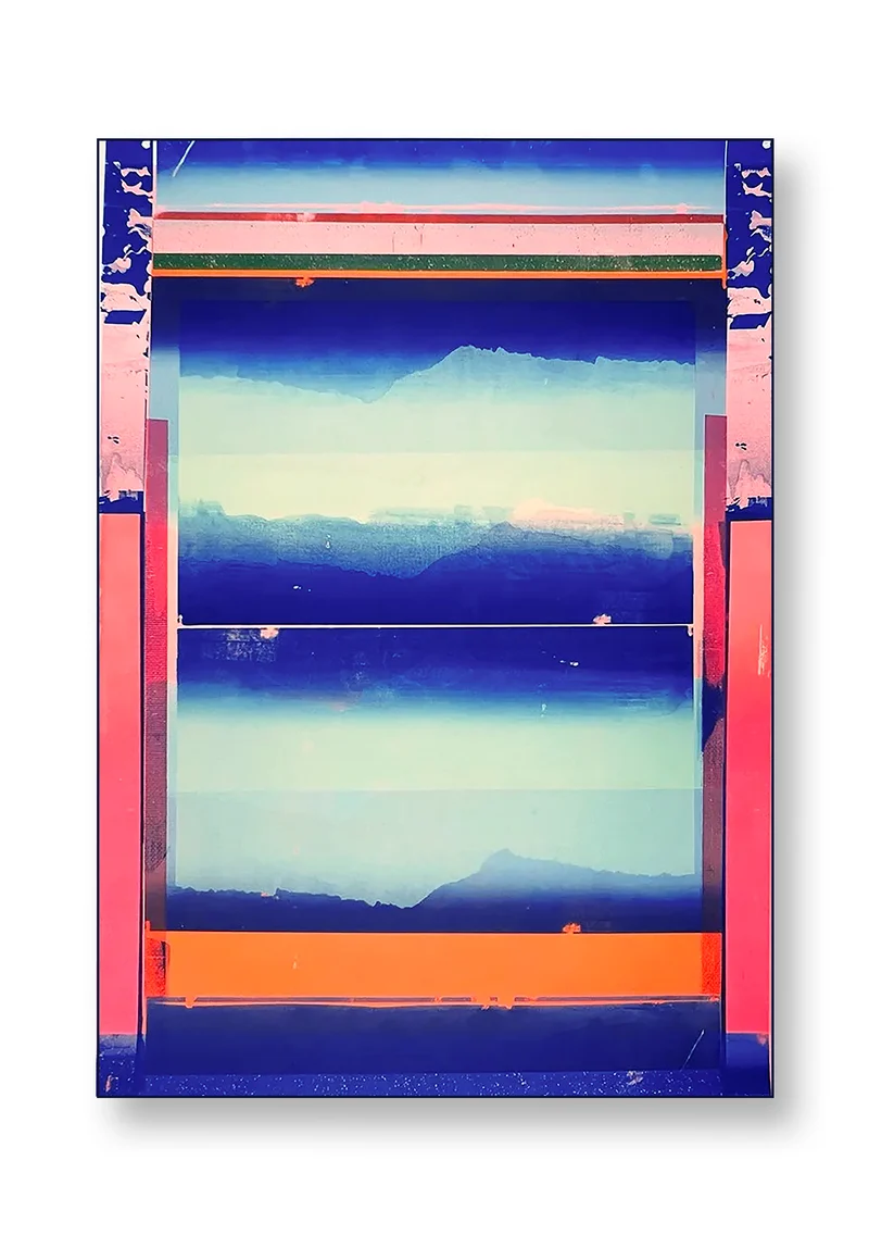 "Blue Sway " Recycled Artist Rug by Angus Vasili