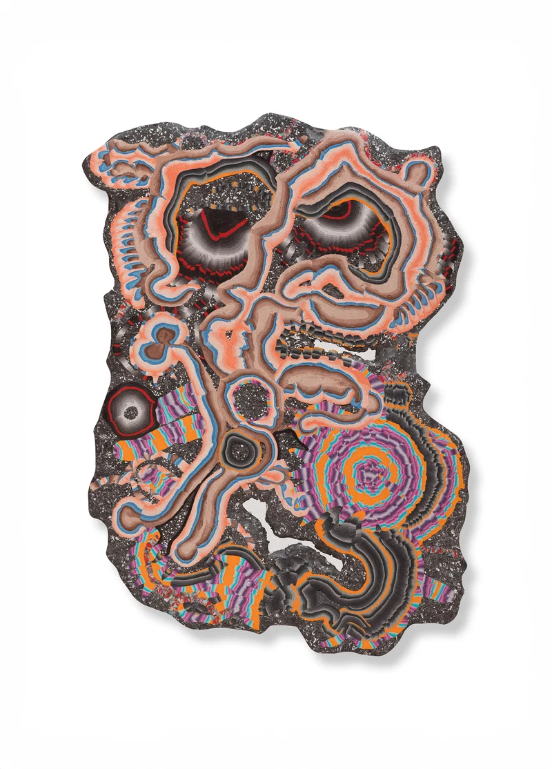 "BAUBAU Fossil psychic " Recycled Artist Rug by Kerstin Brätsch - Col Fossil