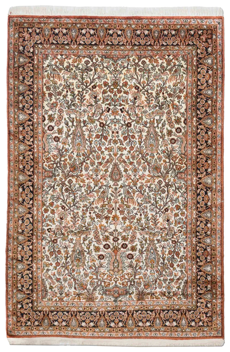 Kaschmir Teppich aus reiner Seide | 183 cm x 122 cm | Nr. Z-4495