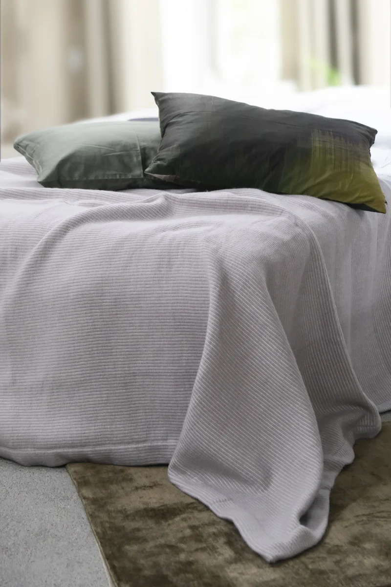 Bedspread Norwegian Wool - Light Grey