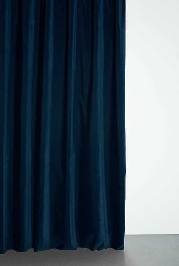 Velvet Curtain in Indigo Color - Extra Wide