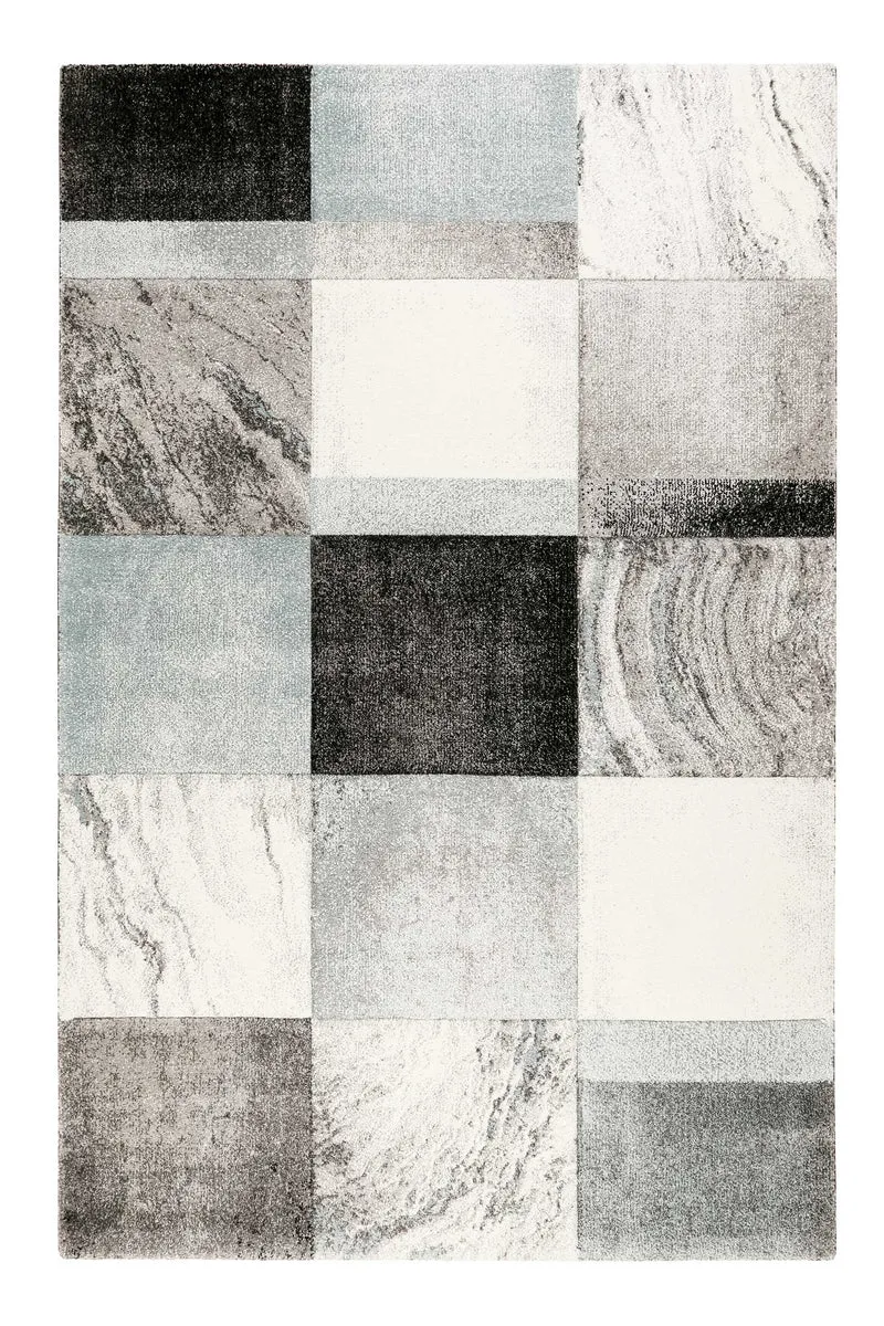 Teppich Kurzflor Grau Silber Blau "Mirage" WECONhome
