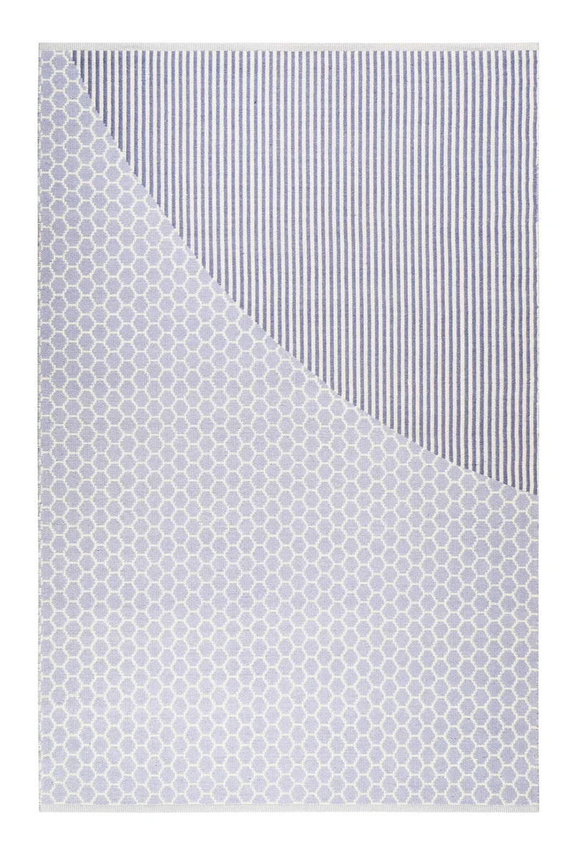 Esprit Kelim Teppich Hellblau aus Wolle "East Atlanta"
