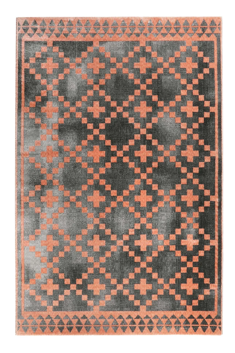 Teppich Grau Koralle Kurzflor "Pleasure 2.0" WECONhome
