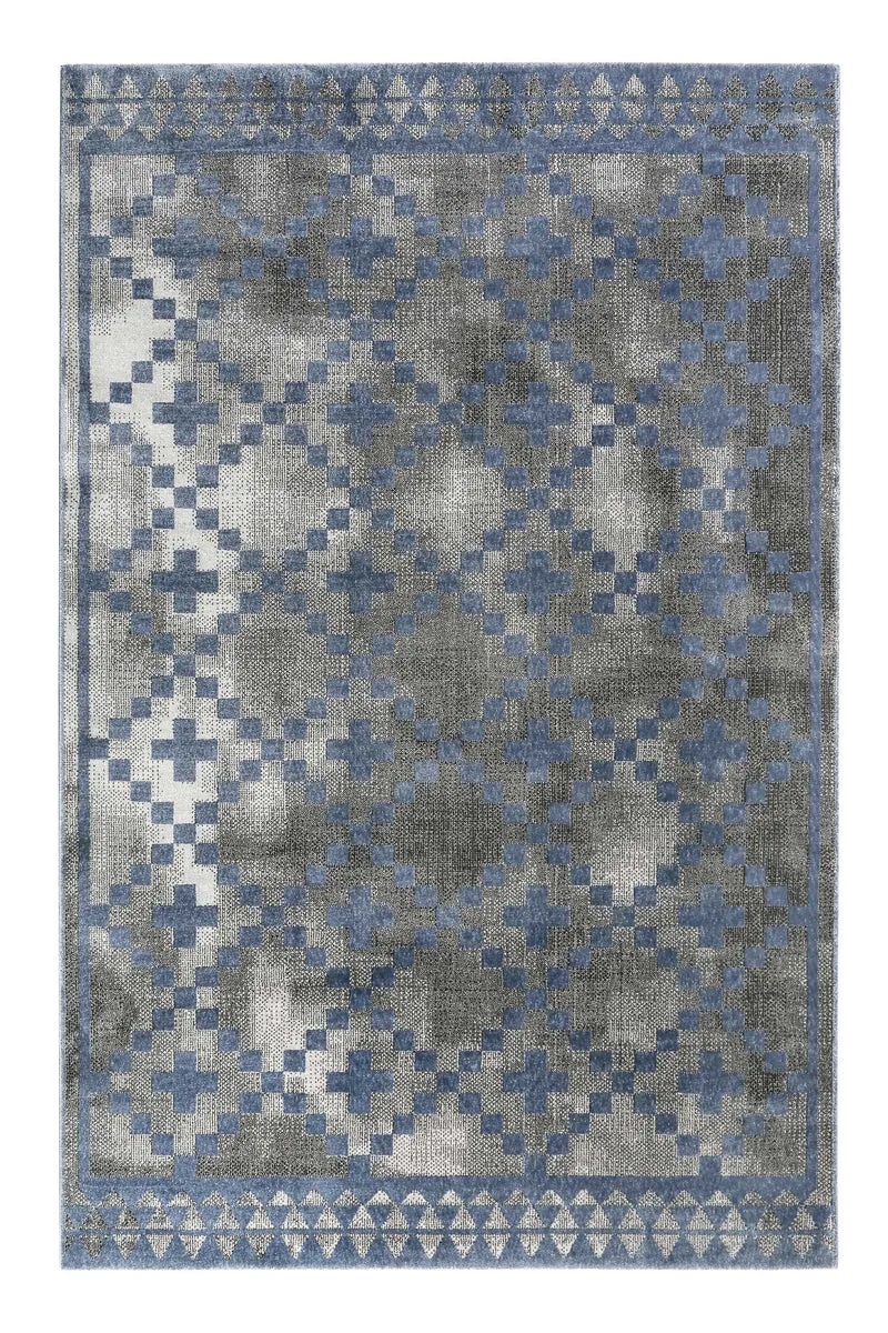 Teppich Grau Blau Kurzflor "Pleasure 2.0" WECONhome