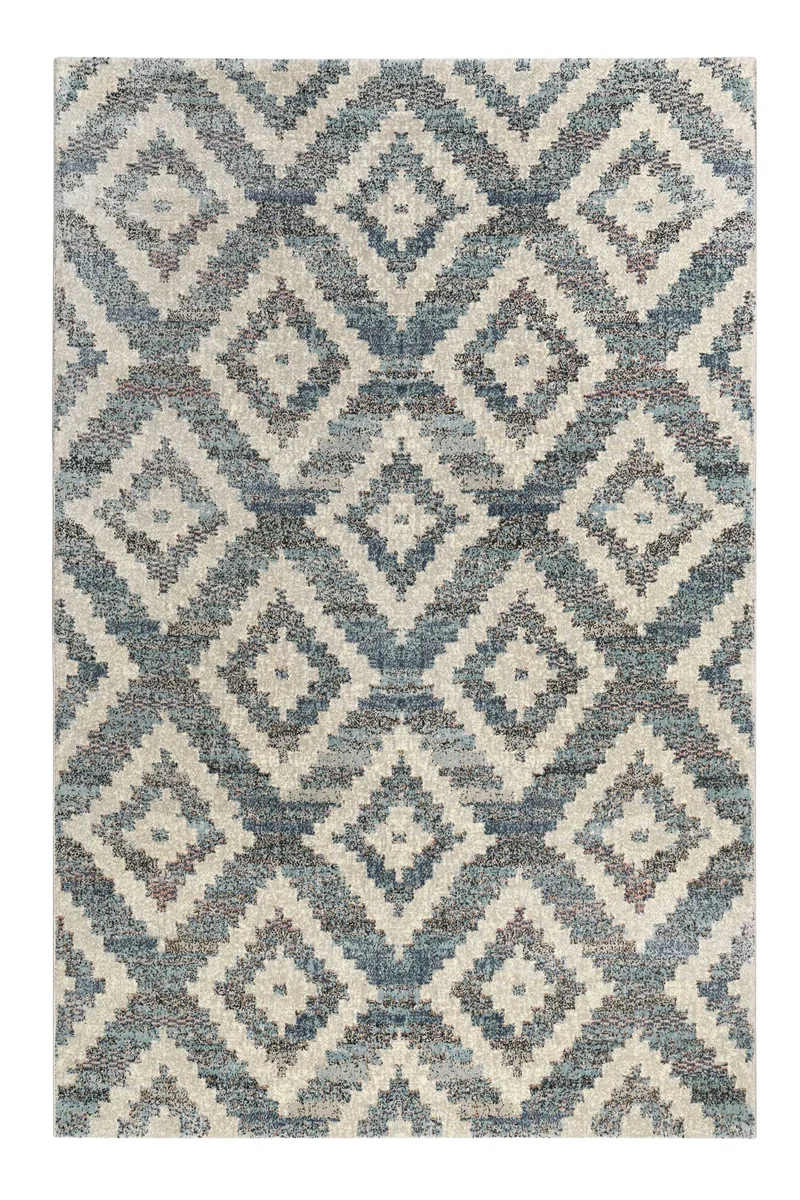 Teppich Grau Blau Beige Kurzflor "Passion 2.0" WECONhome