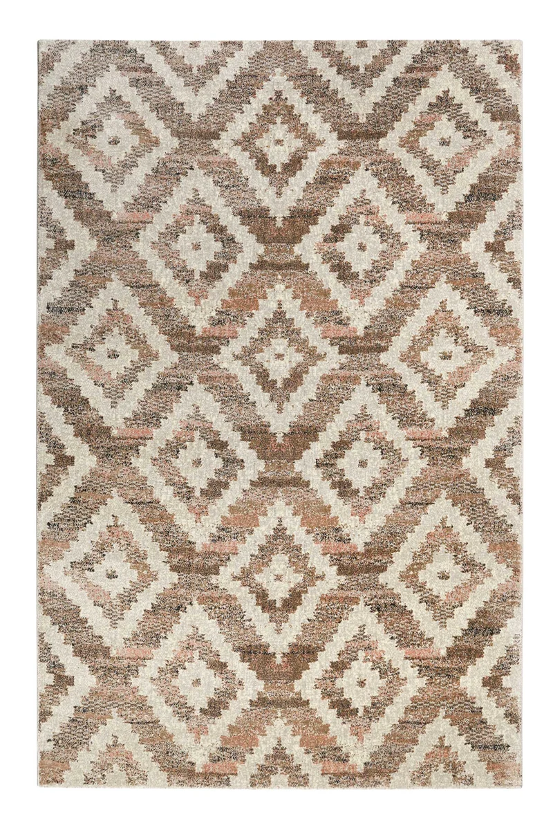 Teppich Beige Rosa Braun Kurzflor "Passion 2.0" WECONhome