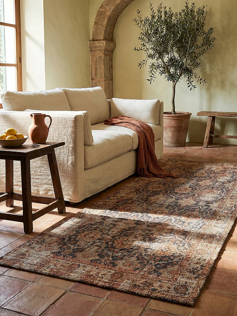 Teppich Jute Vintage-Design, handgewebt