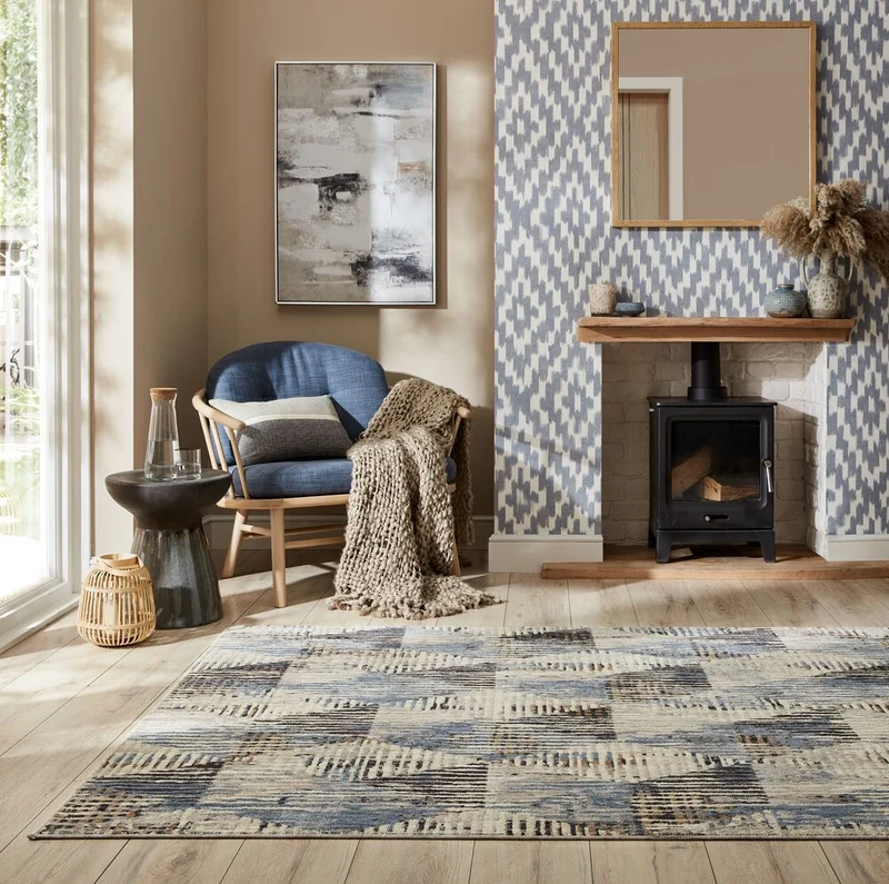 Teppich Geometrisch-Design, aus Polyester