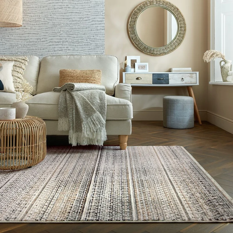 Teppich Streifen-Design, strapazierfähig