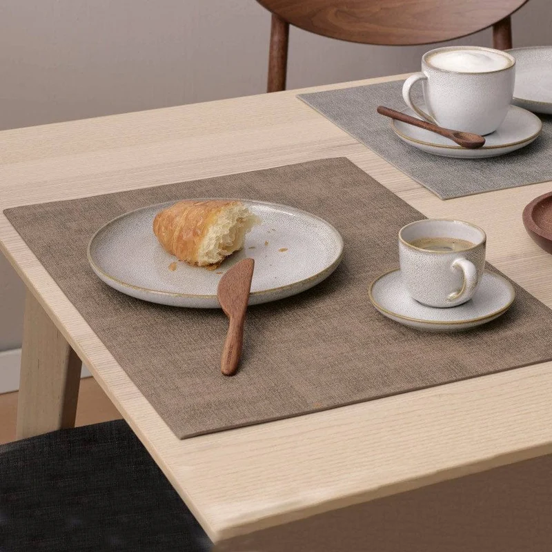 Meli Melo Rectangular Placemats, Set of 2 - Earth Brown