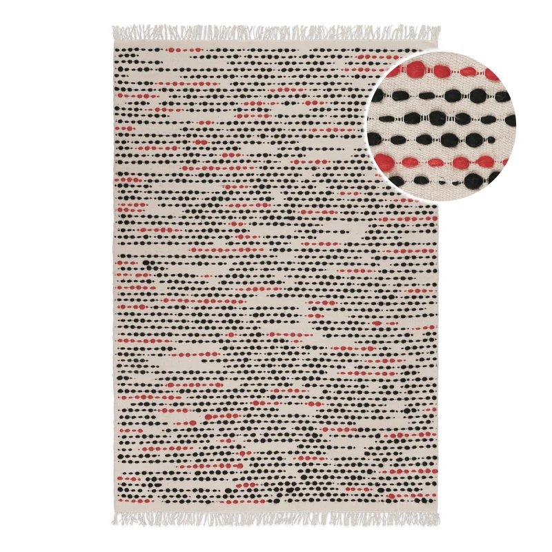 Wollteppich Creme Beige "London Red" WECONhome