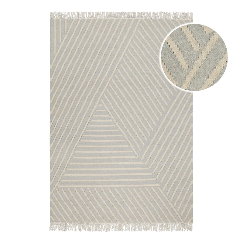 Kelim Teppich Pastell Grau "Modern Pop" WECONhome