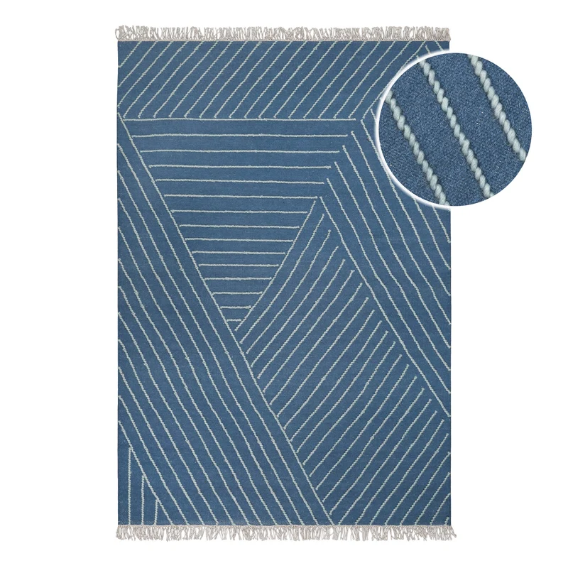 Kelim Teppich Blau "Ocean Lines" WECONhome
