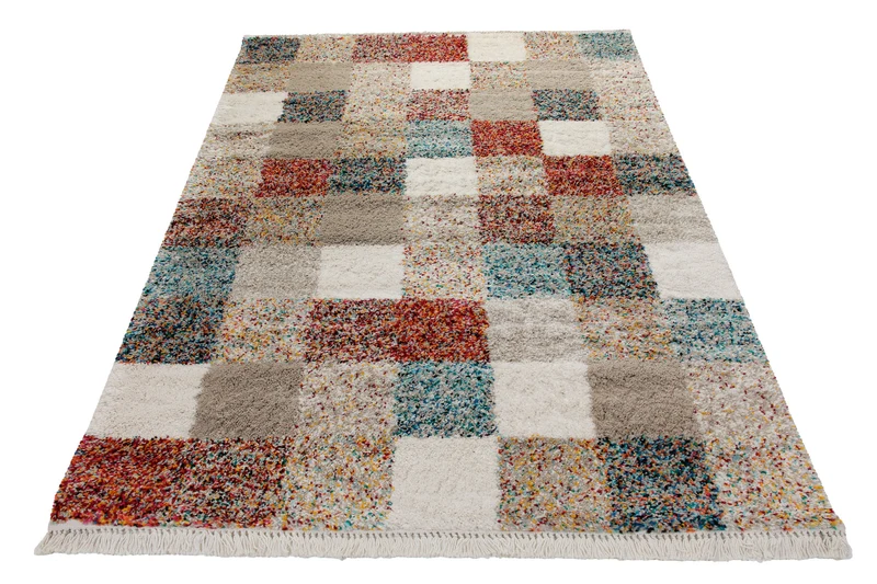 Teppich 160x230 Wohnzimmer Beige Rechteck Farbig