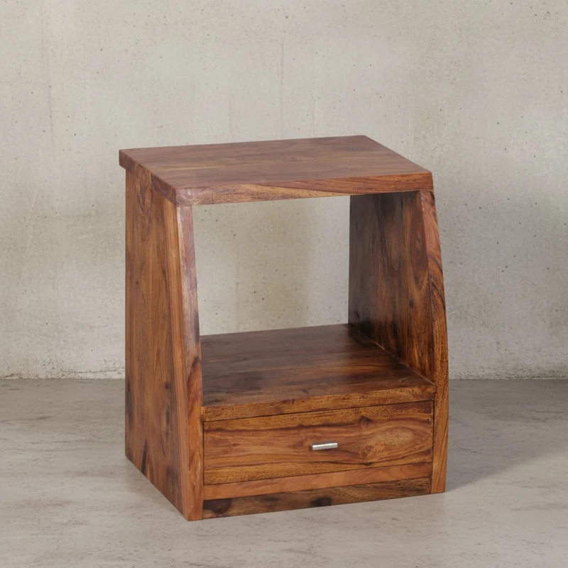 Nachttisch – Massivholz, Schublade & Ablage, Landhausstil