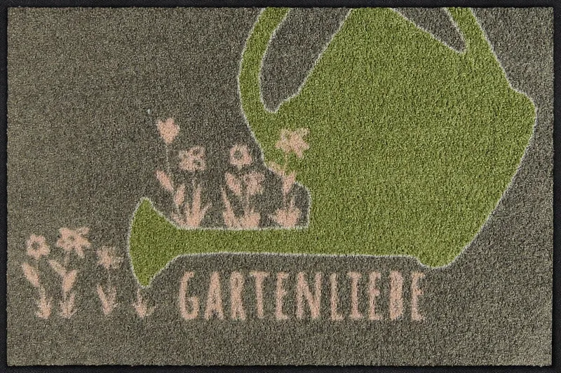 Fußmatte 50x75 Gartenliebe grün-apricot grau