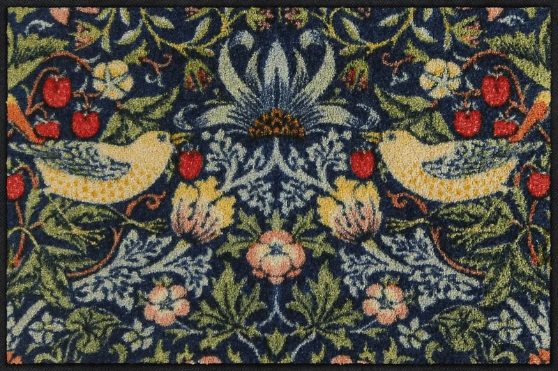 Fußmatte 50x75 Strawberry Thief blue