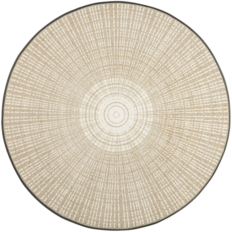 Matte rund 115x115 Cascara beige