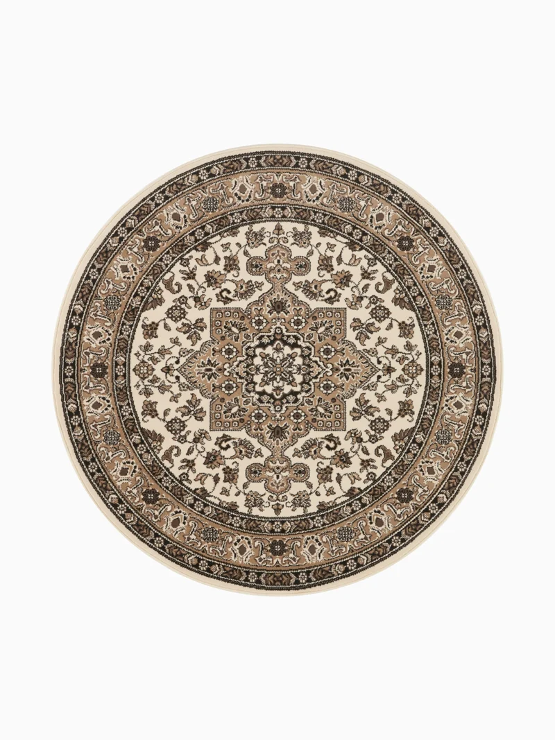 Orientteppich Parun Täbriz Beige Rund