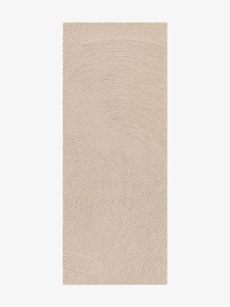 Wollteppich Calmio Beige Läufer