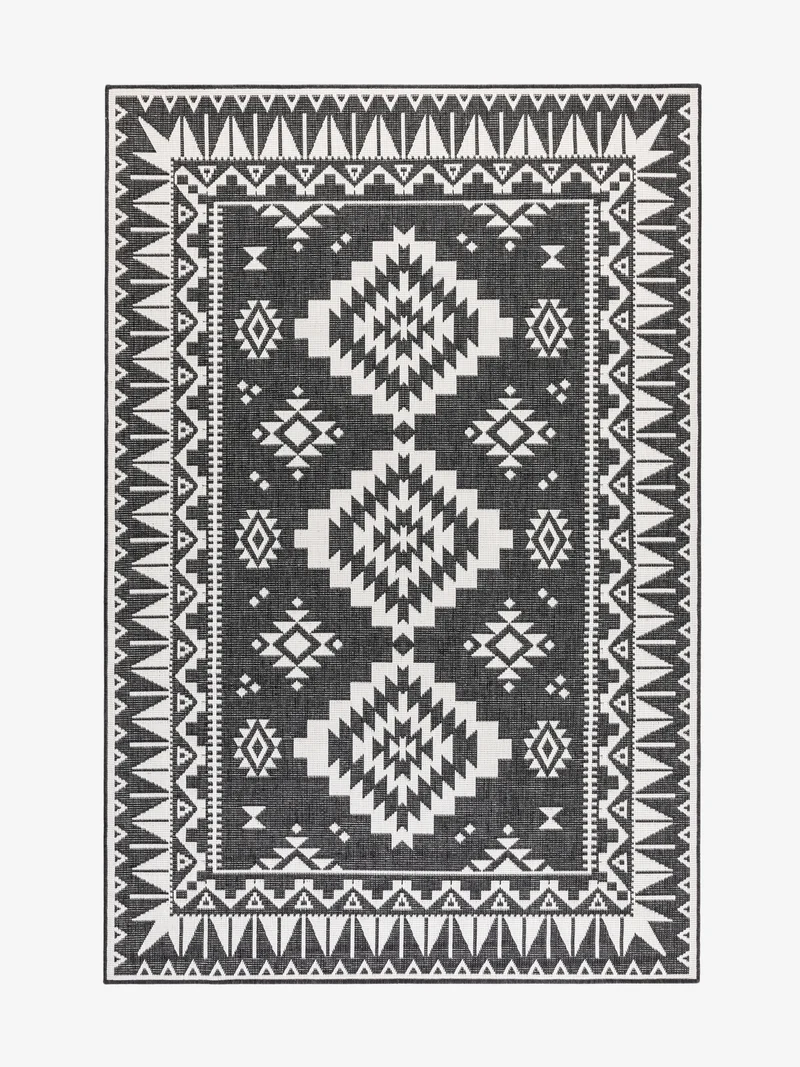Elle Decoration In- & Outdoor Teppich Dynamic Anthrazit