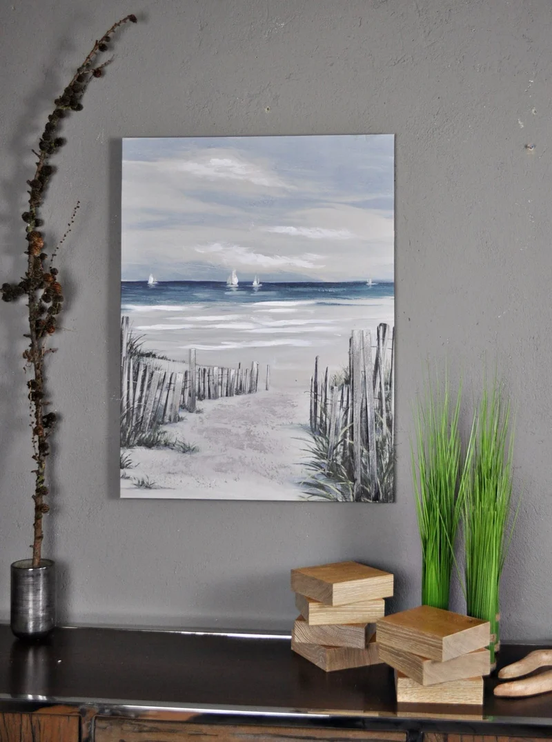 Leinwandbild Weg zum Meer 60 x 80 cm