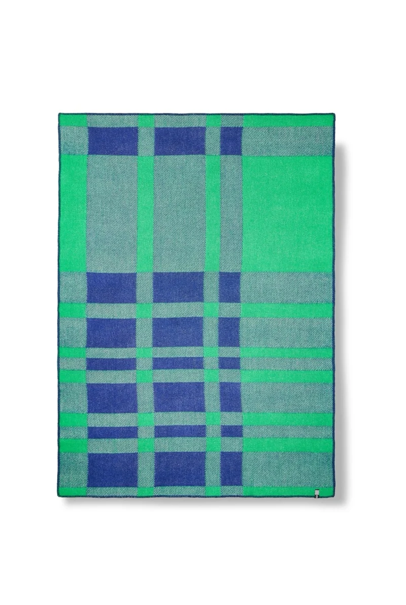 Wool Blanket "Tartan Green" by Michele Rondelli