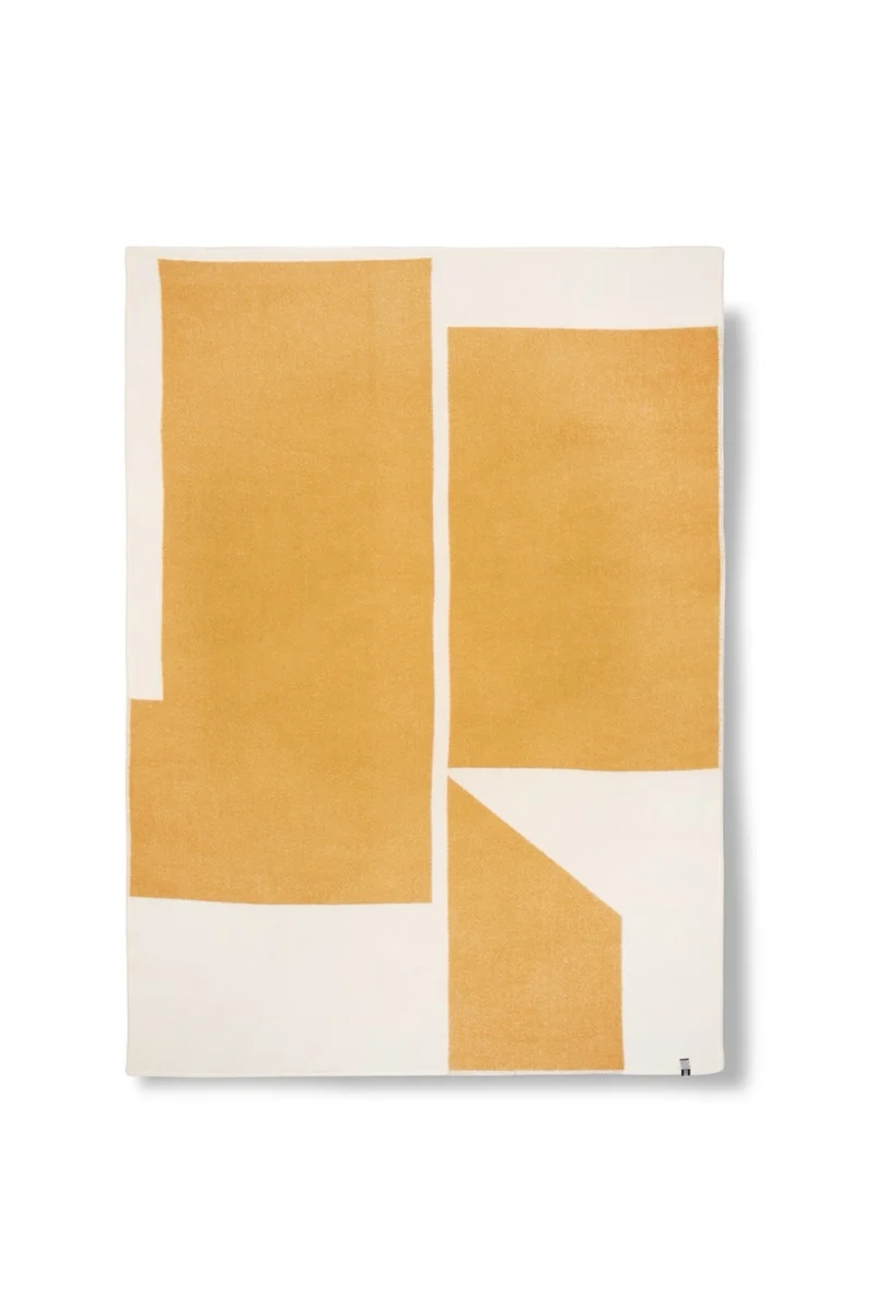 Wool Blanket "Cut-Up Orange" by Ulla Pedersen