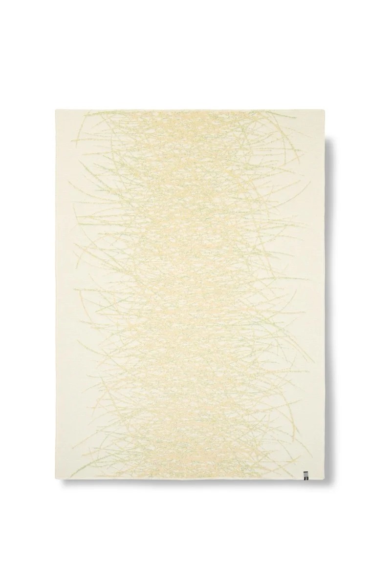 Wool Blanket "Festive Tangle Natural" by Tom Koken