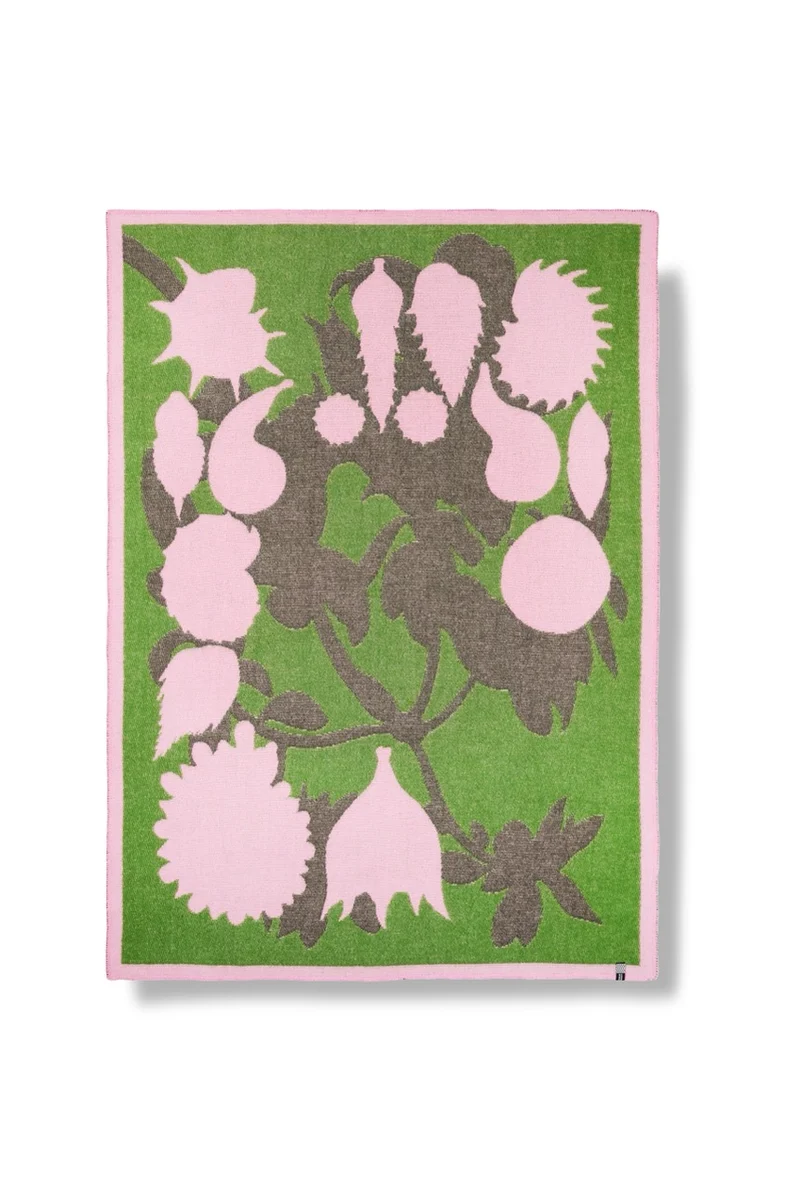 Wool Blanket "Flor y Mar" by Claudia Caviezel