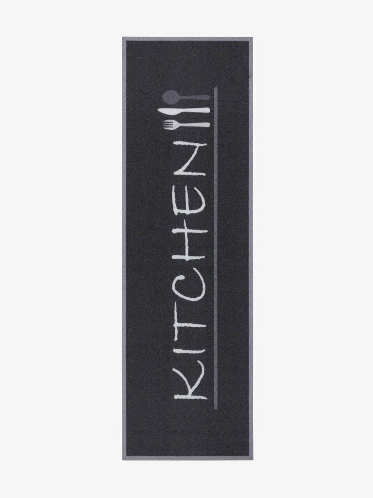 Küchenläufer Antirutsch Schwarz/Weiß Läufer