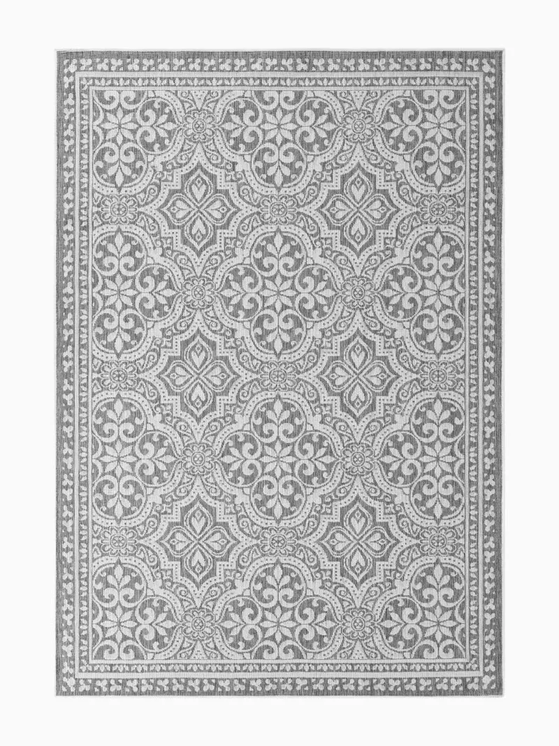 Outdoor Teppich Rosel Grau/Weiß