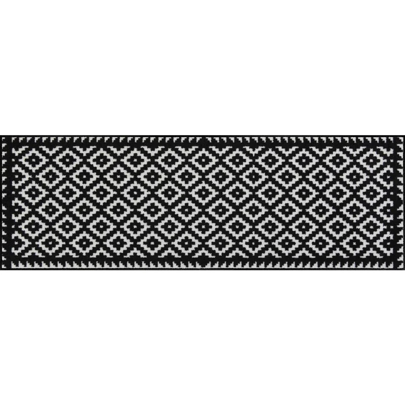 Teppichläufer 60x180 Tabuk Black & White schwarz